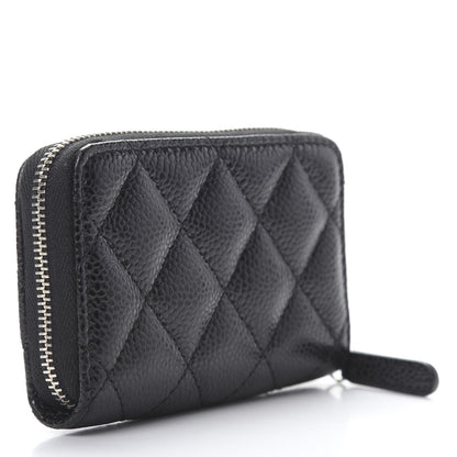 Chanel Caviar Quilted Zip Coin Purse Black 3 of 8