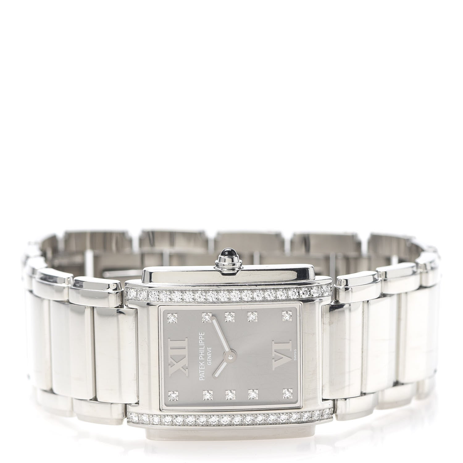 Patek Philippe Stainless Steel Diamond 25mm Twenty-4 Quartz Watch Eternal Gray 4910/010 3 of 6