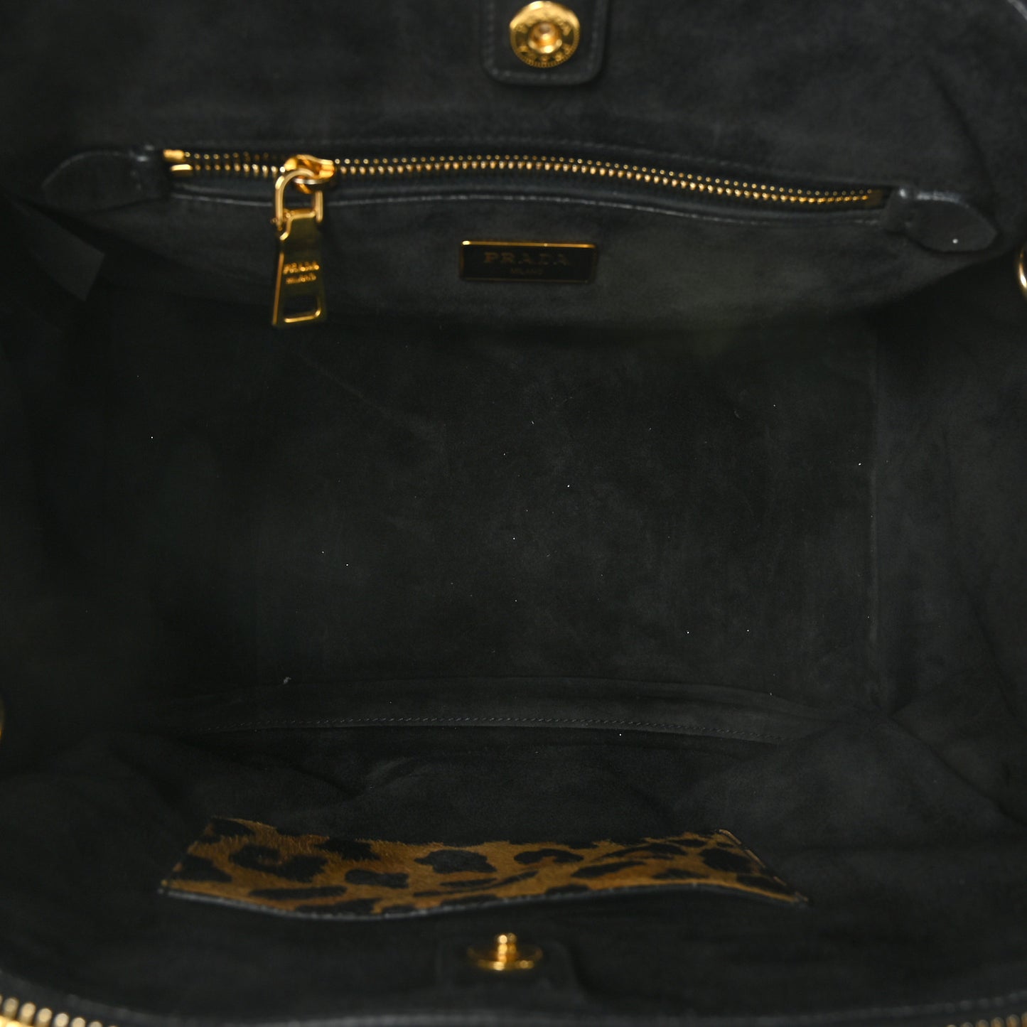 Cavallino Leopard Print Twin Pocket Tote