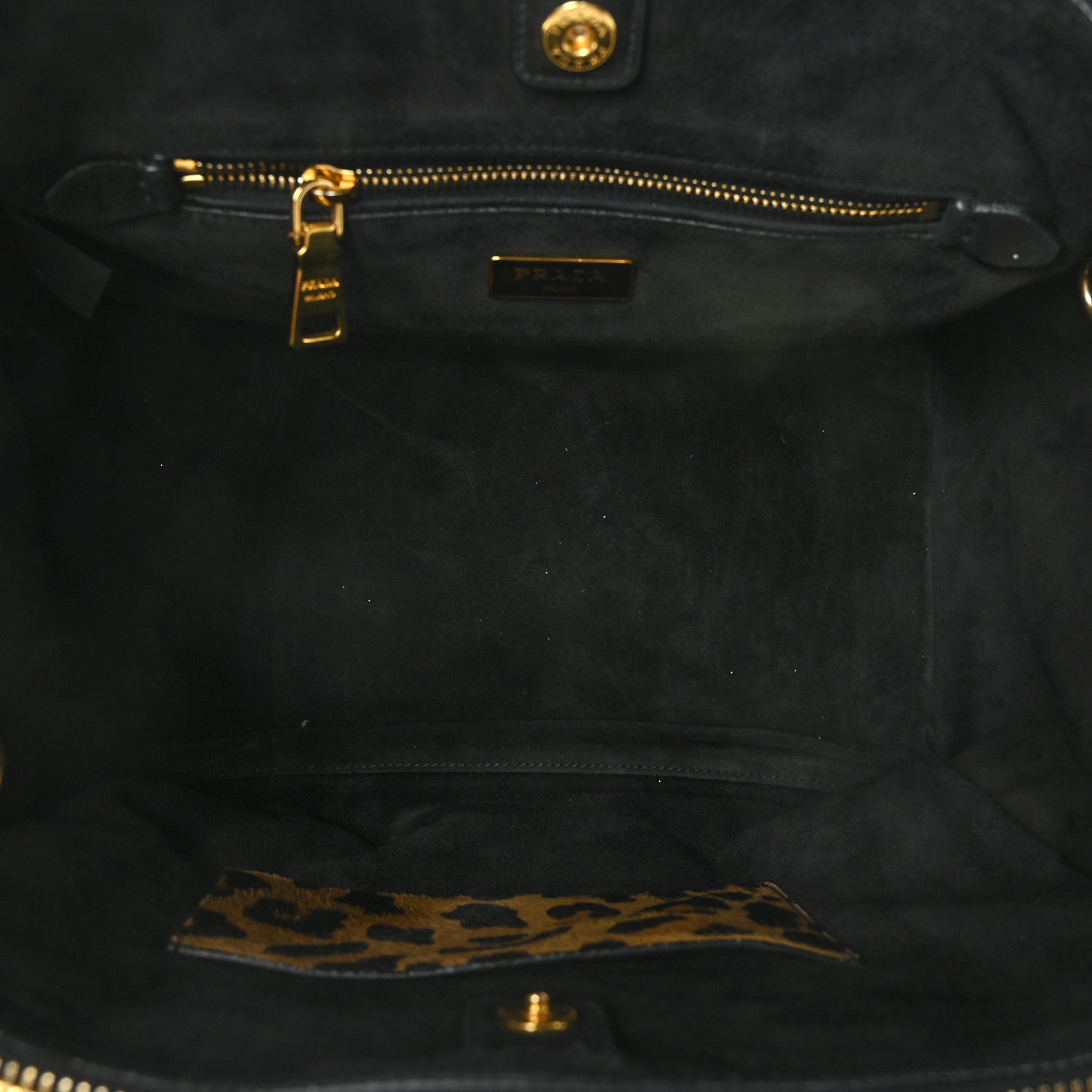 Prada Cavallino Leopard Print Twin Pocket Tote 5 of 10