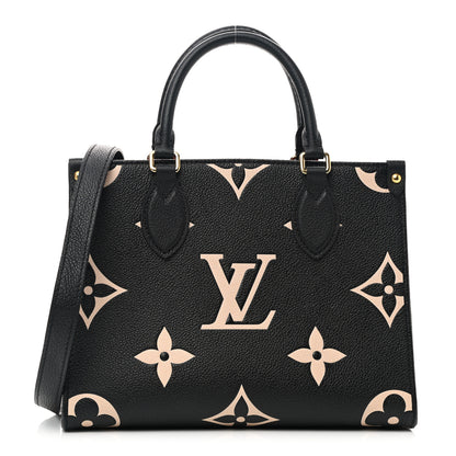 Louis Vuitton Empreinte Monogram Giant Onthego PM Black Beige 1 of 10