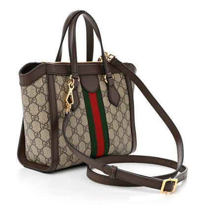 Gucci GG Supreme Monogram Small Ophidia Tote Bag Brown 3 of 10
