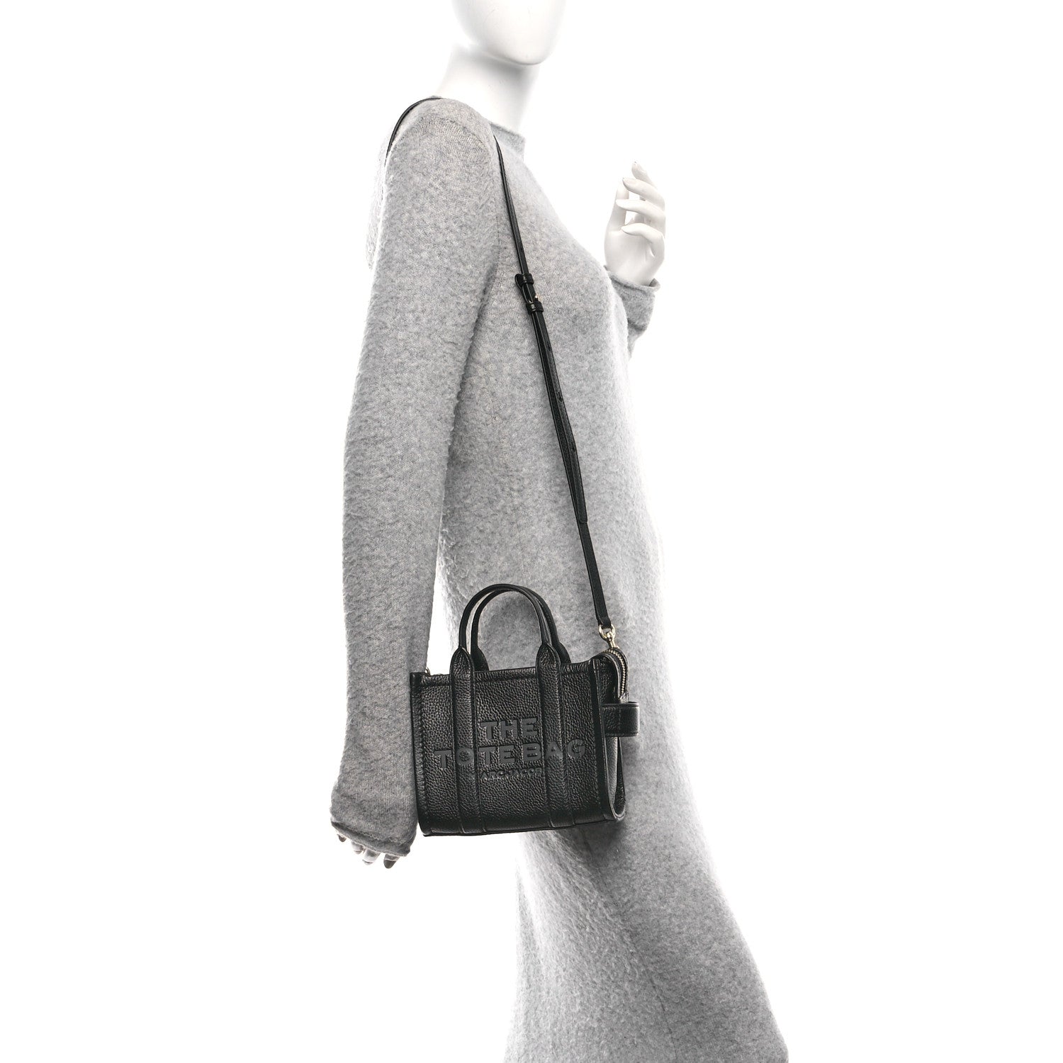 Marc Jacobs Grained Calfskin Micro The Tote Bag Black 2 of 10