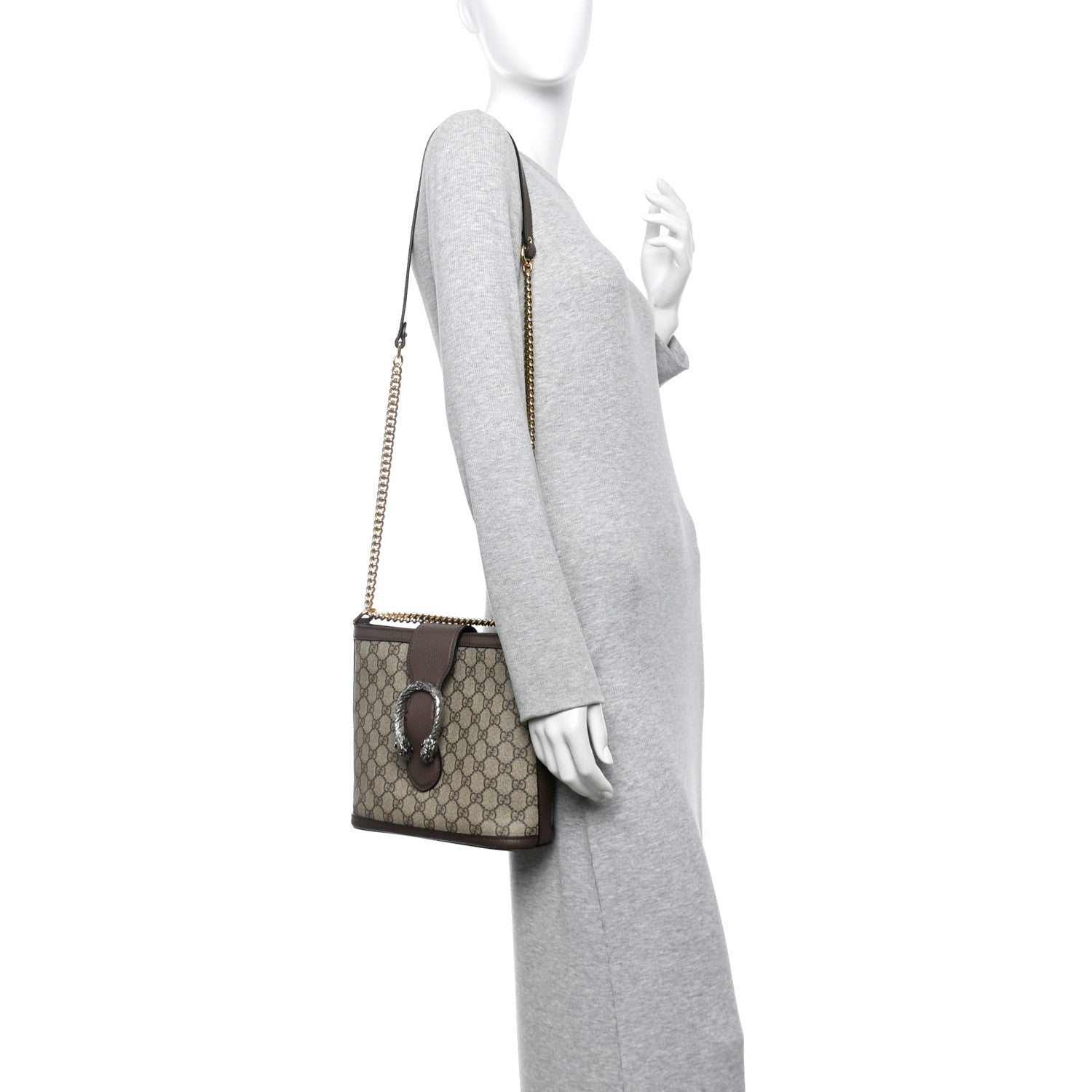 Gucci GG Supreme Monogram Medium Dionysus Bucket Bag Beige New Acero 2 of 13