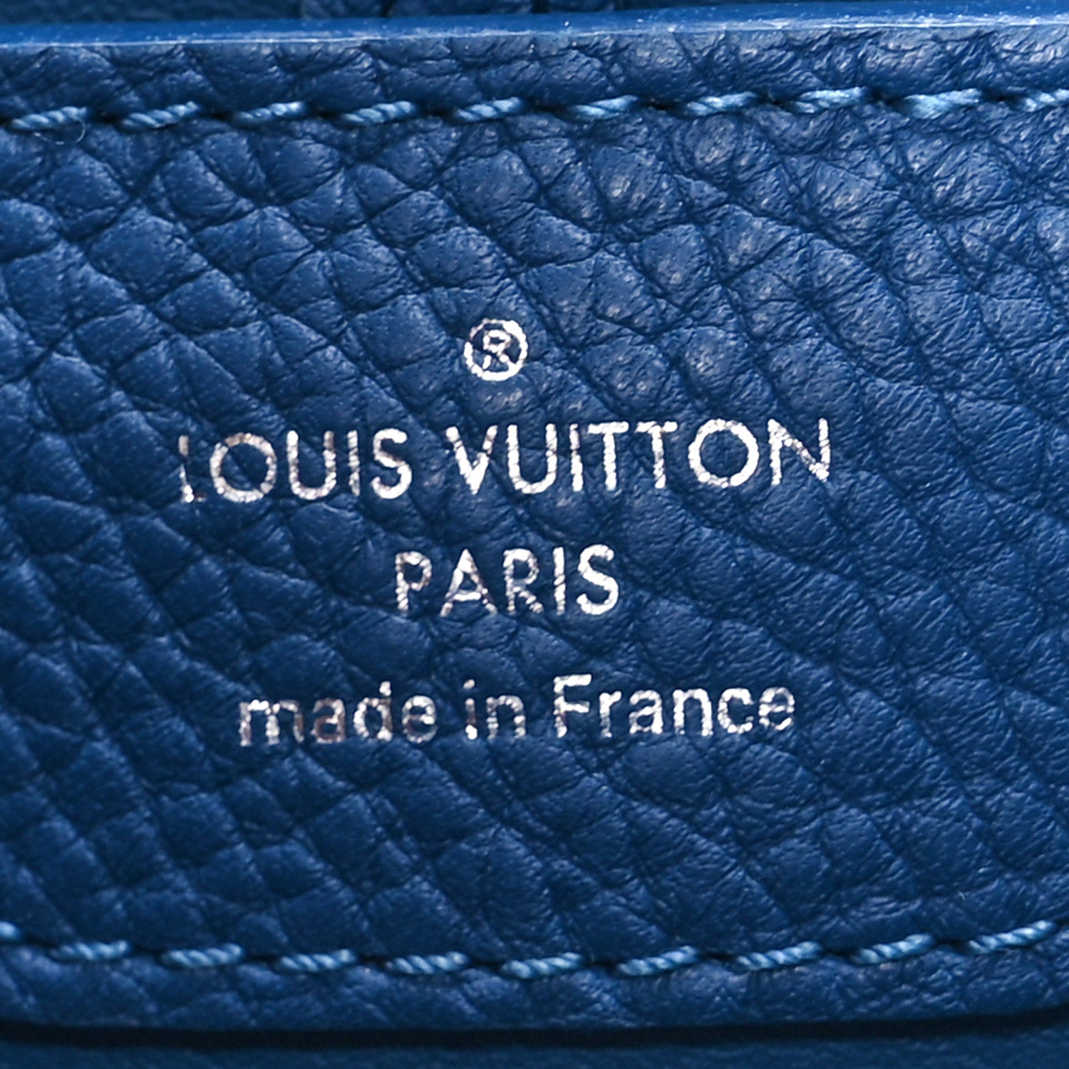 Louis Vuitton Taurillon Capucines PM Petrole Blue 6 of 10