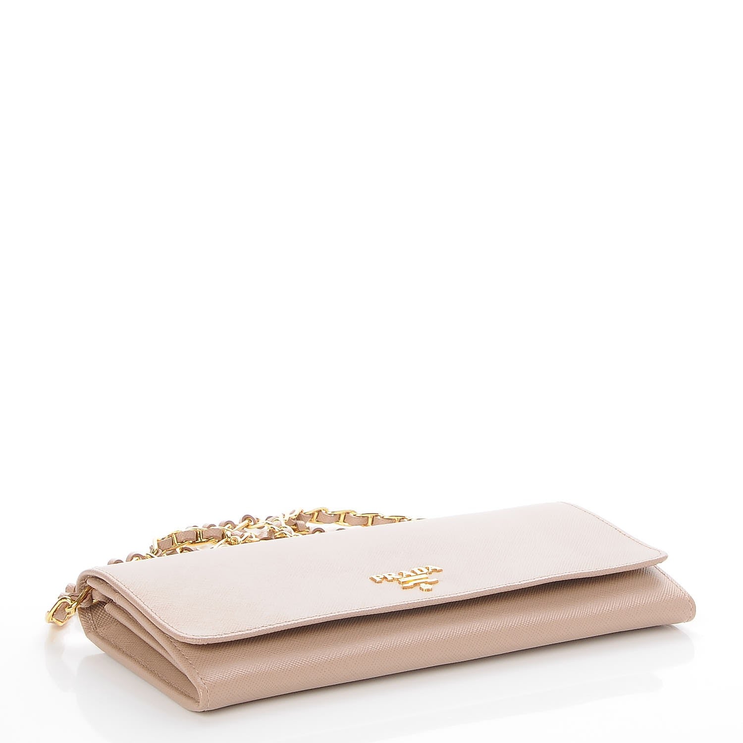 Prada Saffiano Metal Oro Chain Wallet Cammeo 4 of 8