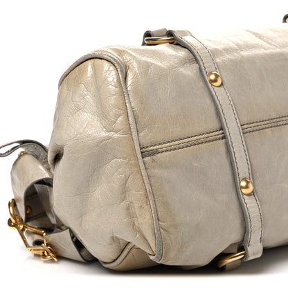 Miu Miu Vitello Lux Medium Bow Bag Pomice 9 of 10