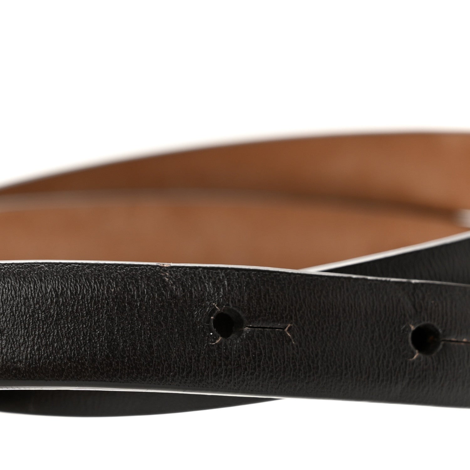 Gucci Calfskin Horsebit Skinny Belt 75 30 Brown 7 of 7