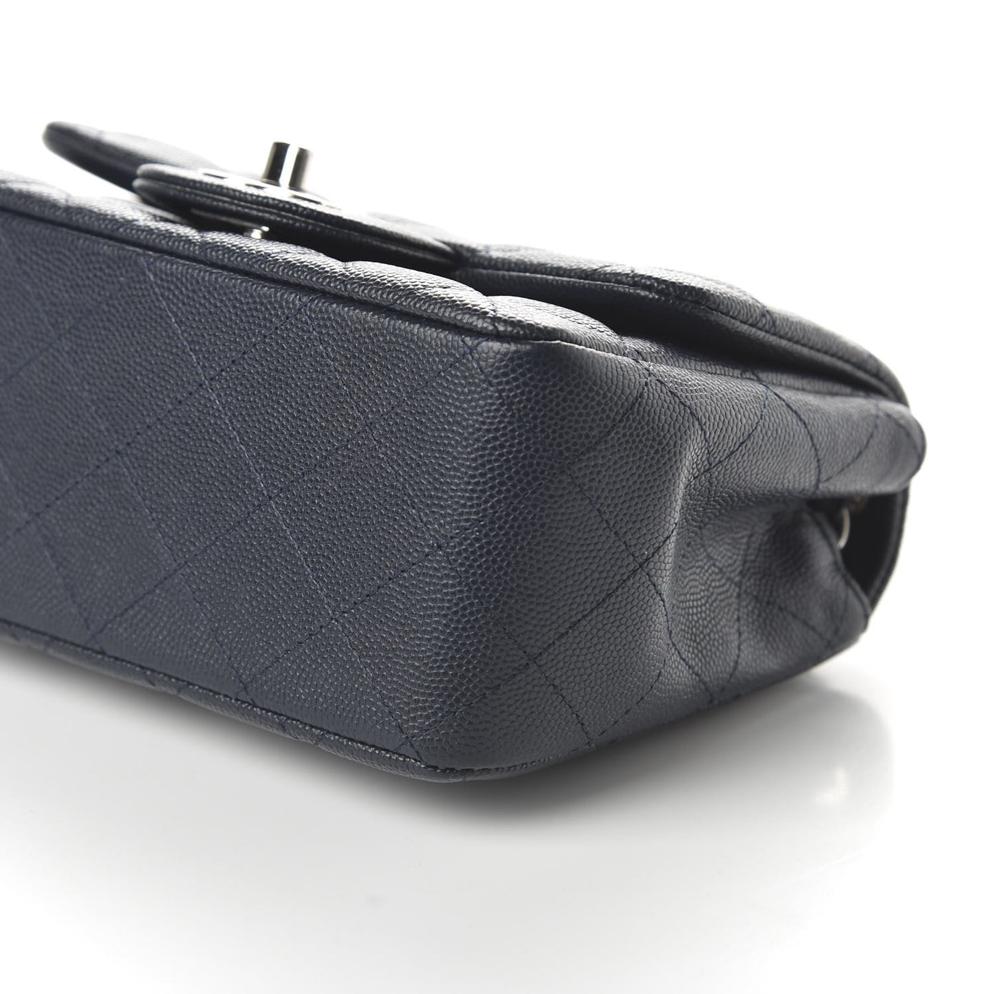 Caviar Quilted Mini Square Flap Navy