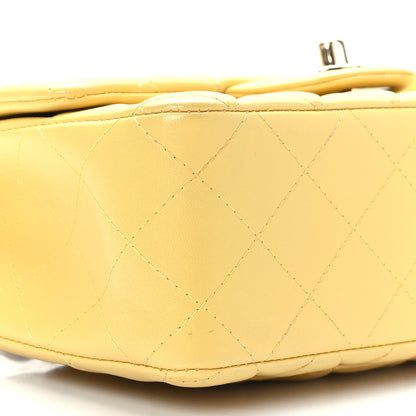 Chanel Lambskin Quilted Mini Rectangular Flap Yellow 8 of 10