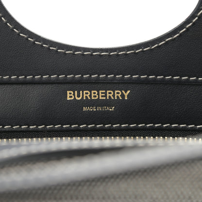 Burberry Canvas Smooth Calfskin Two Tone Mini Pocket Bag Black Fiery Red 6 of 12