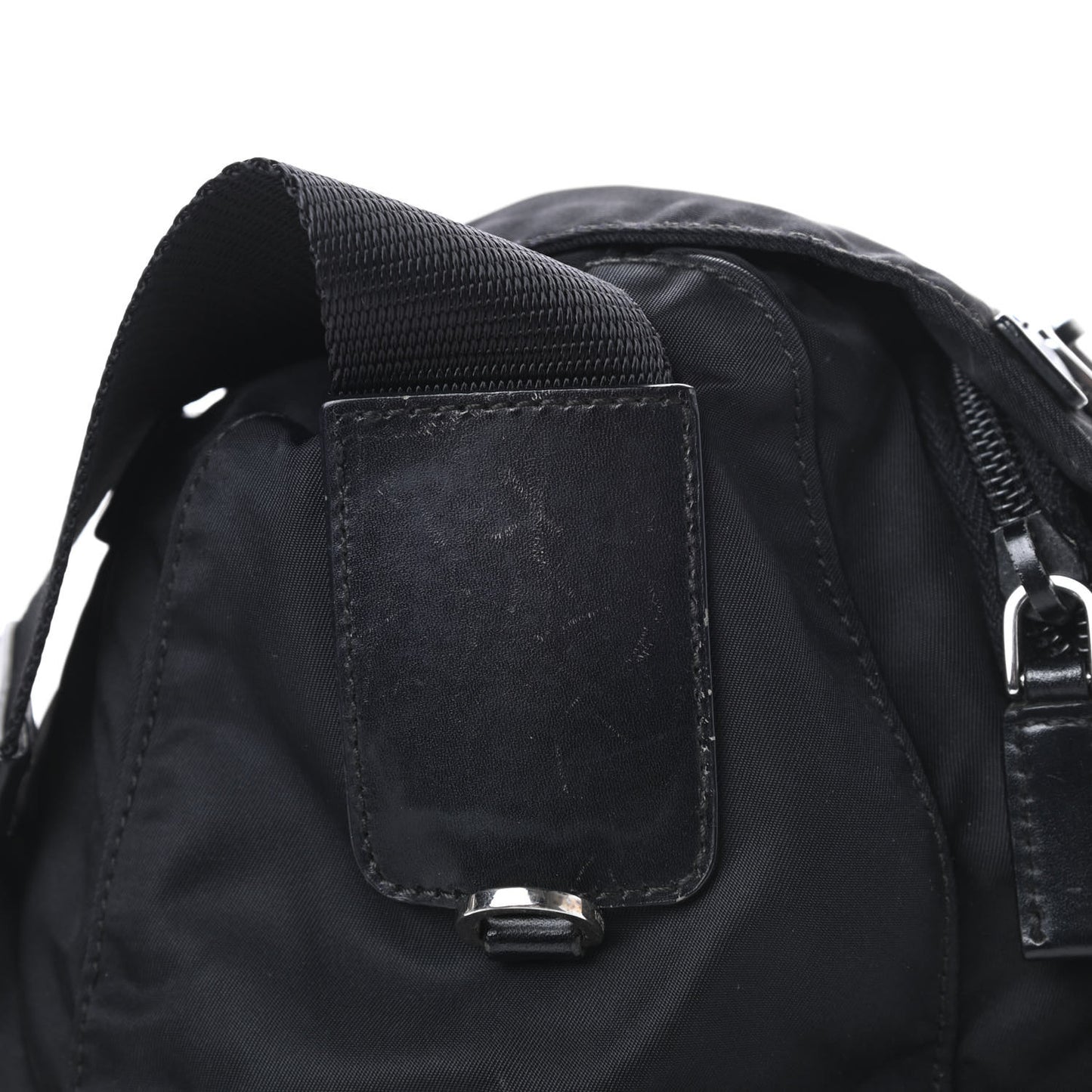 Nylon Vela Messenger Bag Black