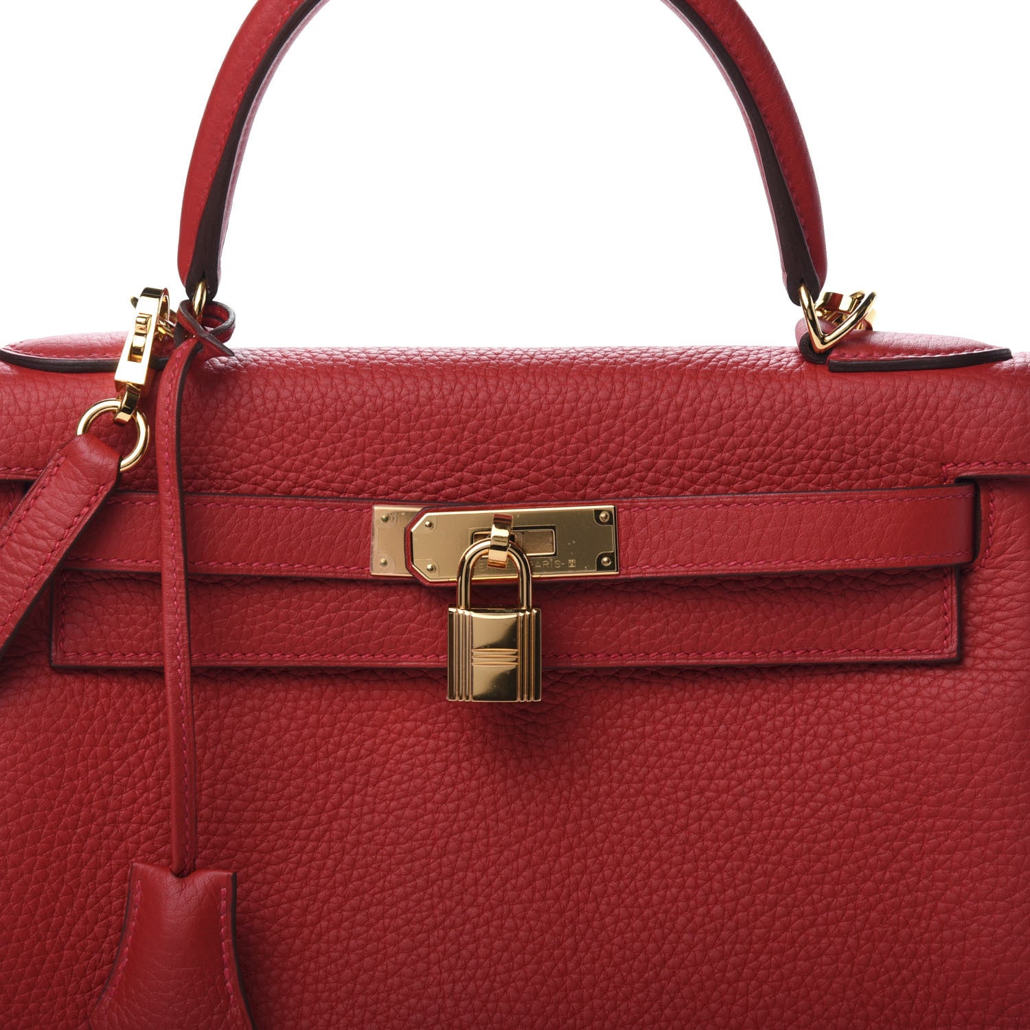 Hermes Taurillon Clemence Kelly Retourne 28 Rouge Casaque 10 of 11