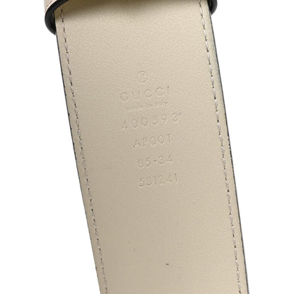 Gucci Calfskin Double G 40mm Belt 85 34 Mystic White 3 of 5