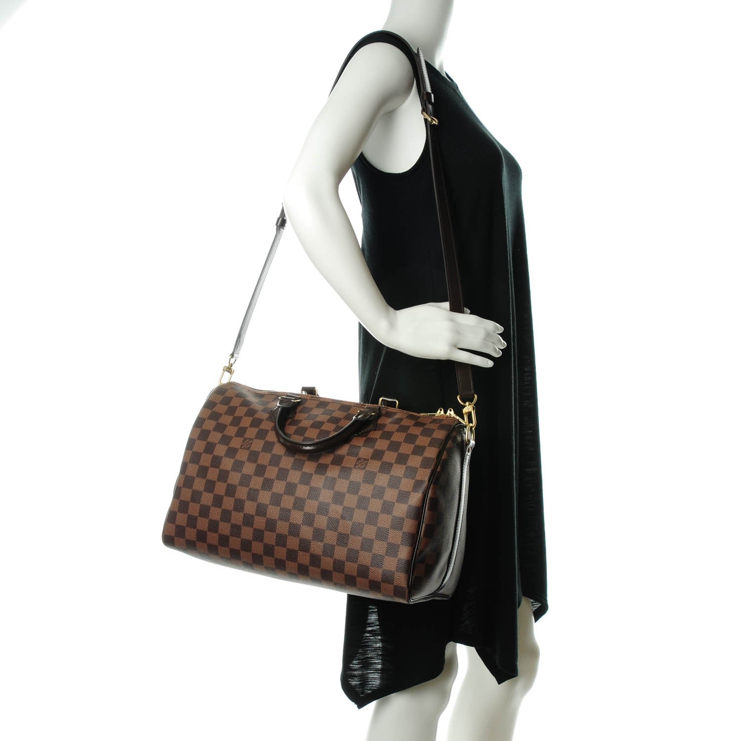 Louis Vuitton Damier Ebene Speedy Bandouliere 35 2 of 8