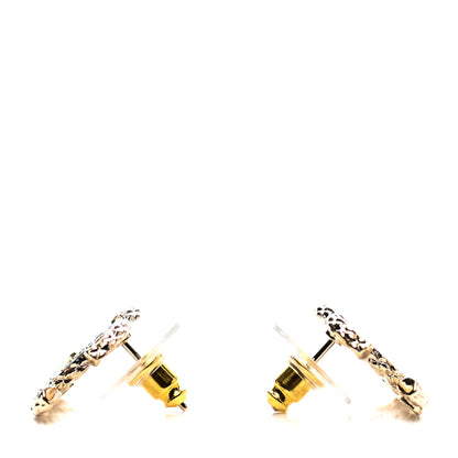 Chanel Crystal CC Earrings Gold 3 of 4