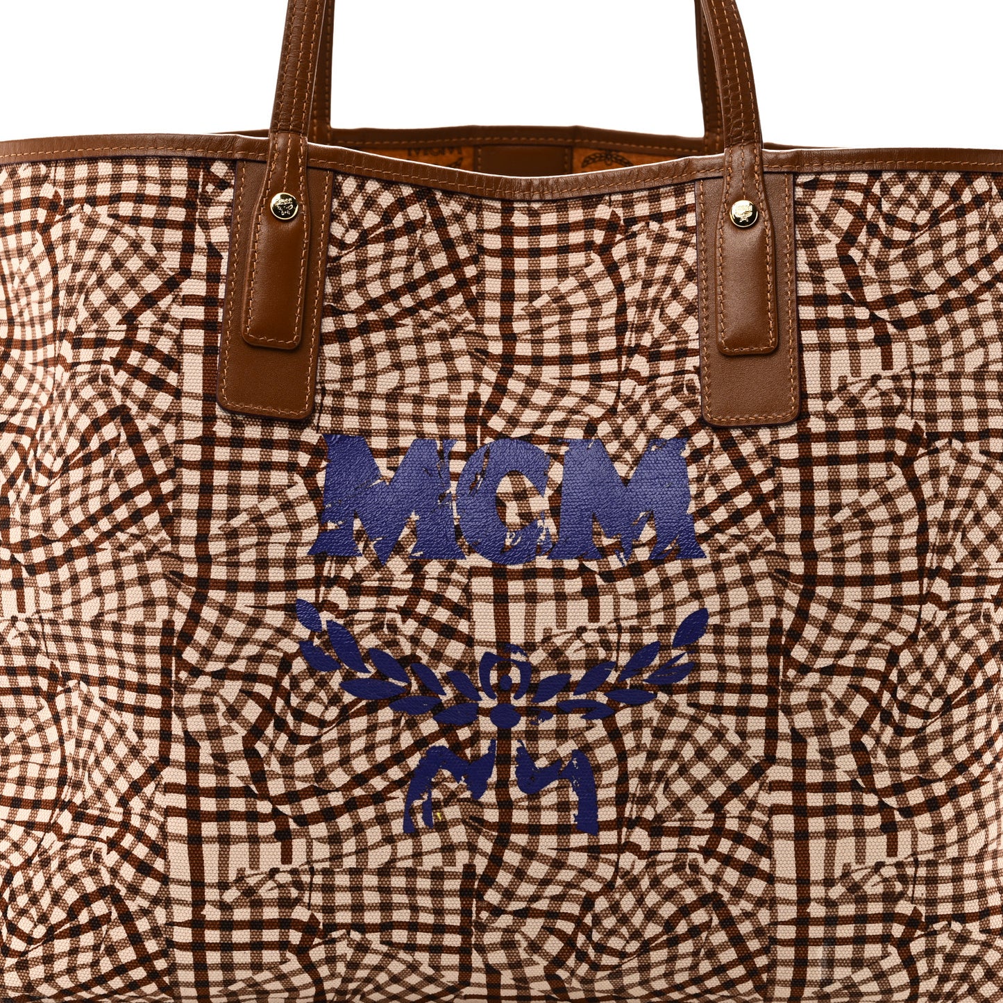 Visetos Large Liz Reversible Shopper Tote Cognac