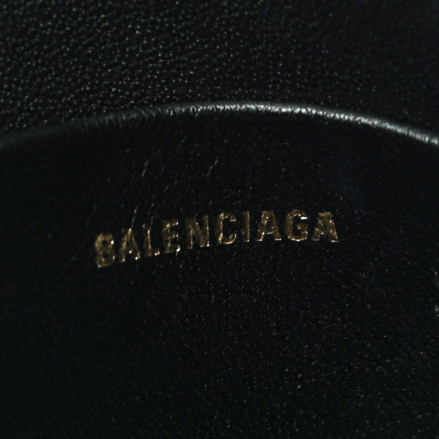 Balenciaga Calfskin Ville Logo Zip Pouch Black 6 of 9