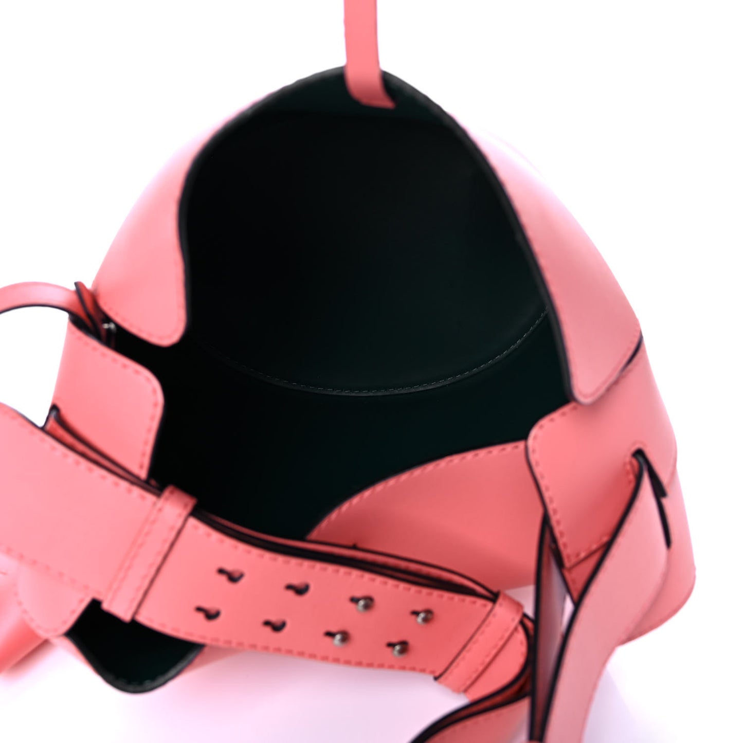Supple Calfskin Medium Bucket Coral Pink