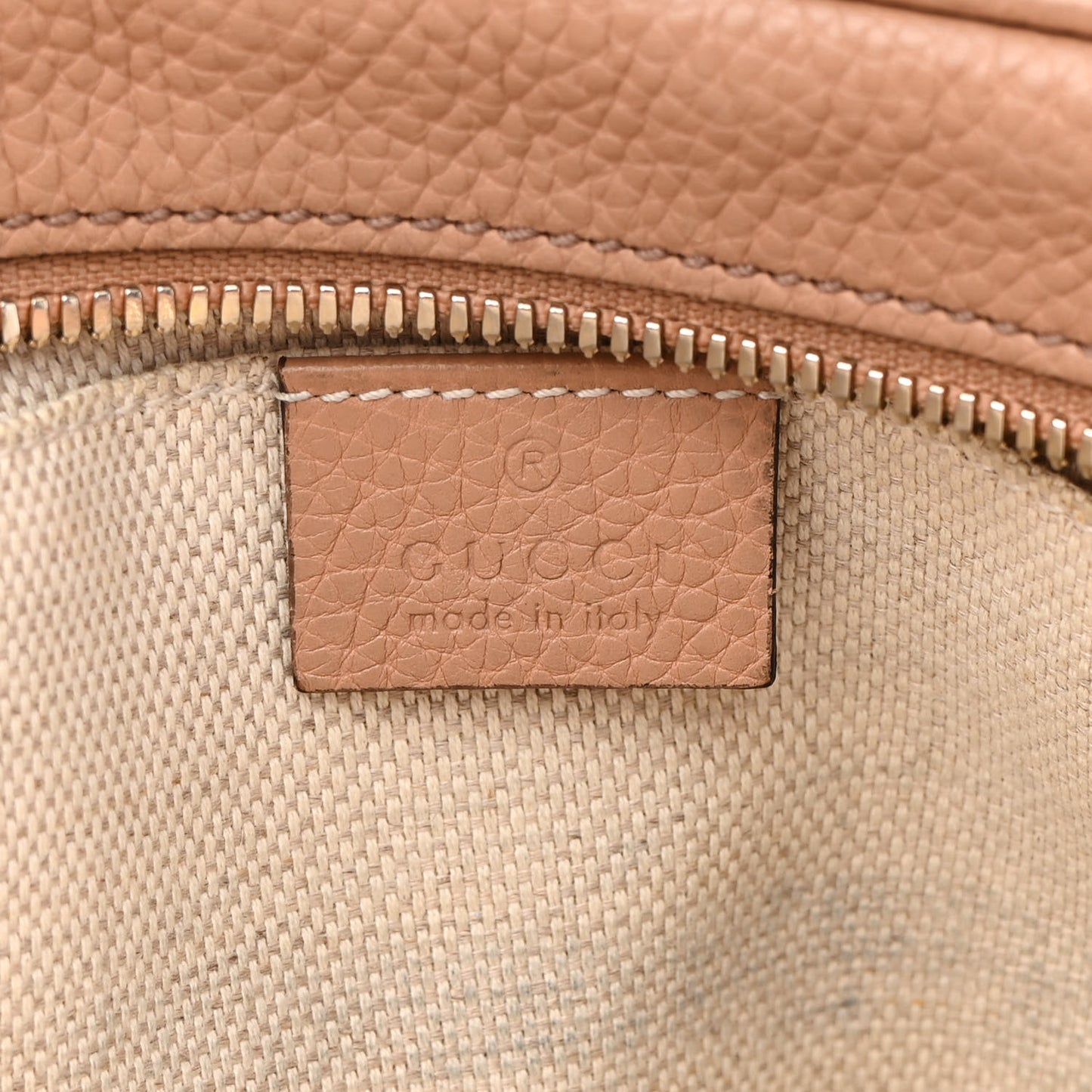 Pebbled Calfskin Small Soho Disco Bag Camelia