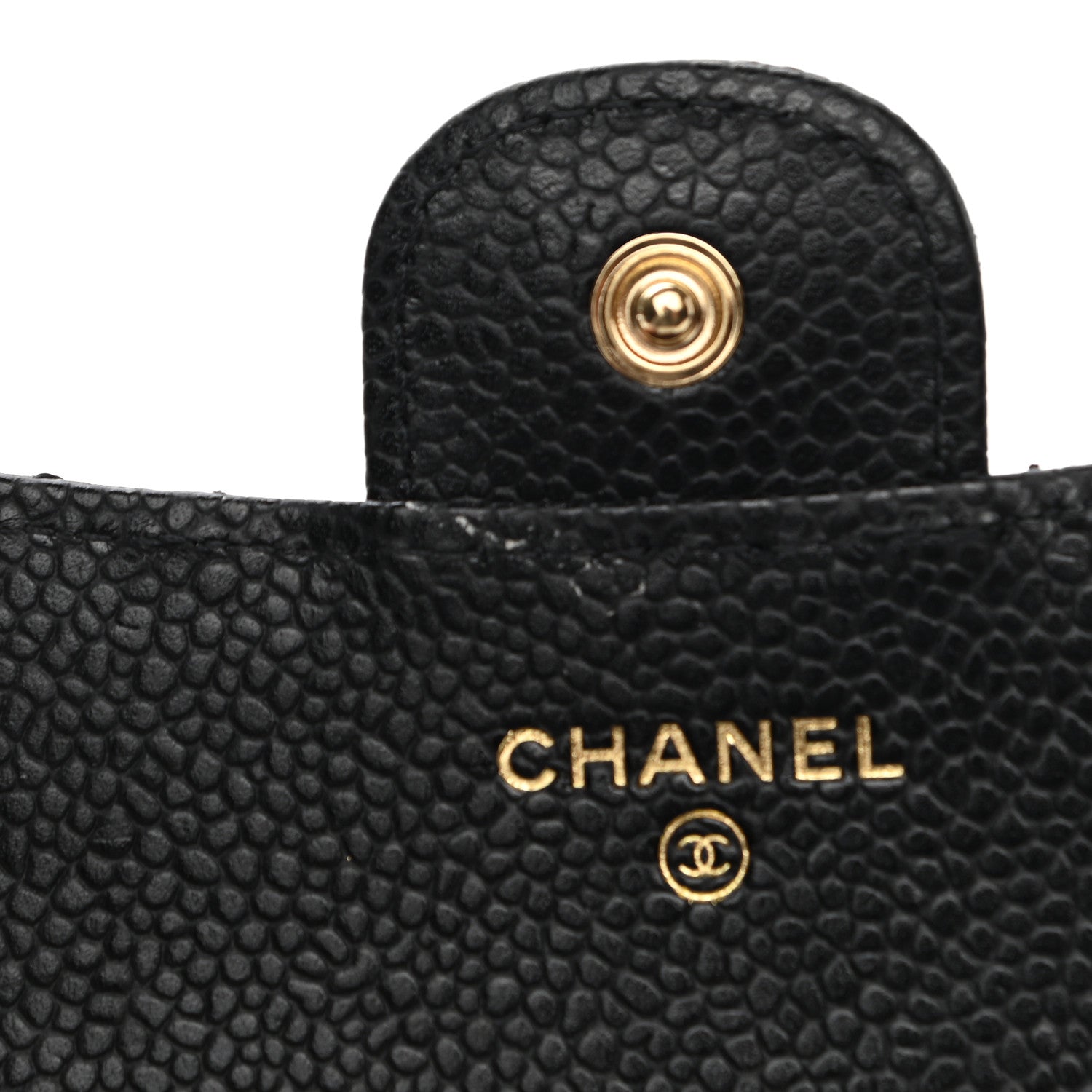Chanel Caviar Quilted Compact Flap Wallet Black 8 of 10