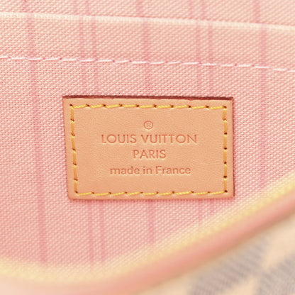 Louis Vuitton Damier Azur Neverfull MM GM Pochette Rose Ballerine 6 of 8