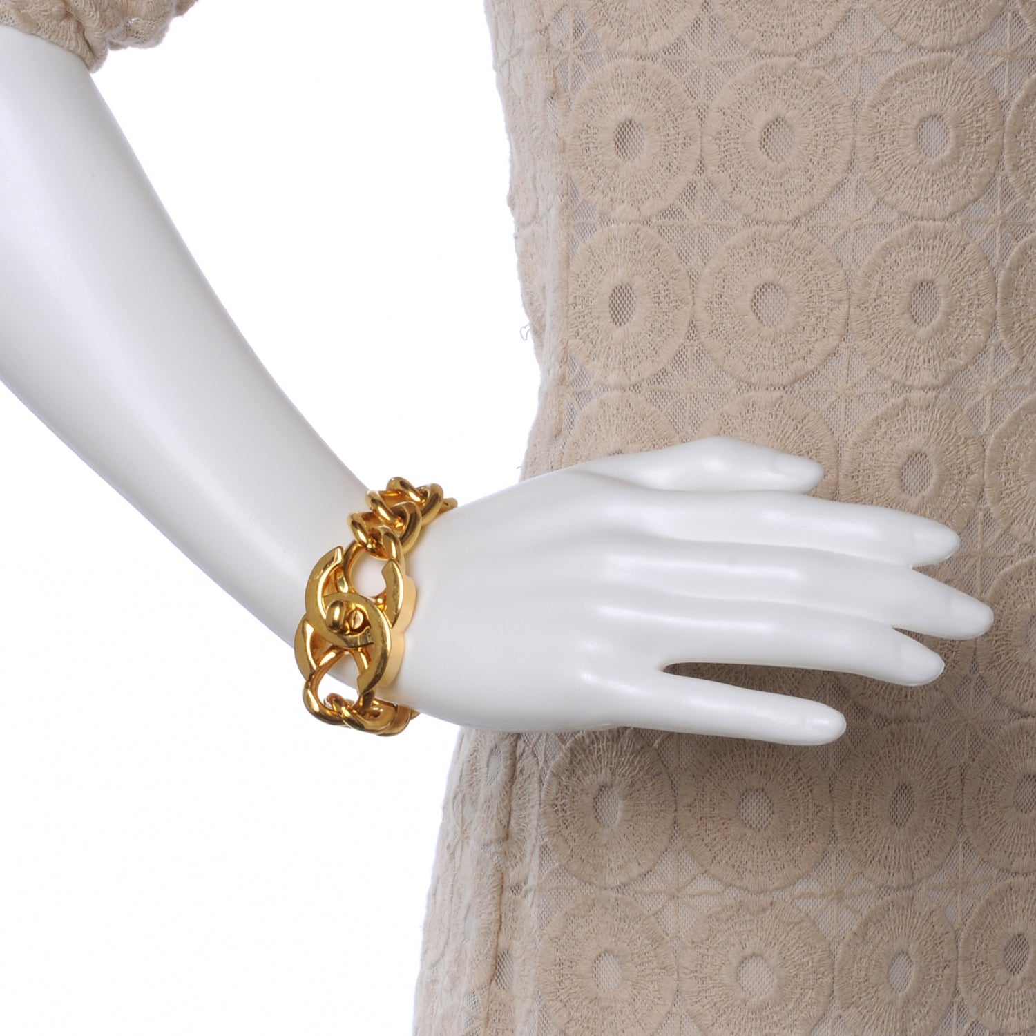 Chanel Chunky CC Chain Bracelet Gold 2 of 4