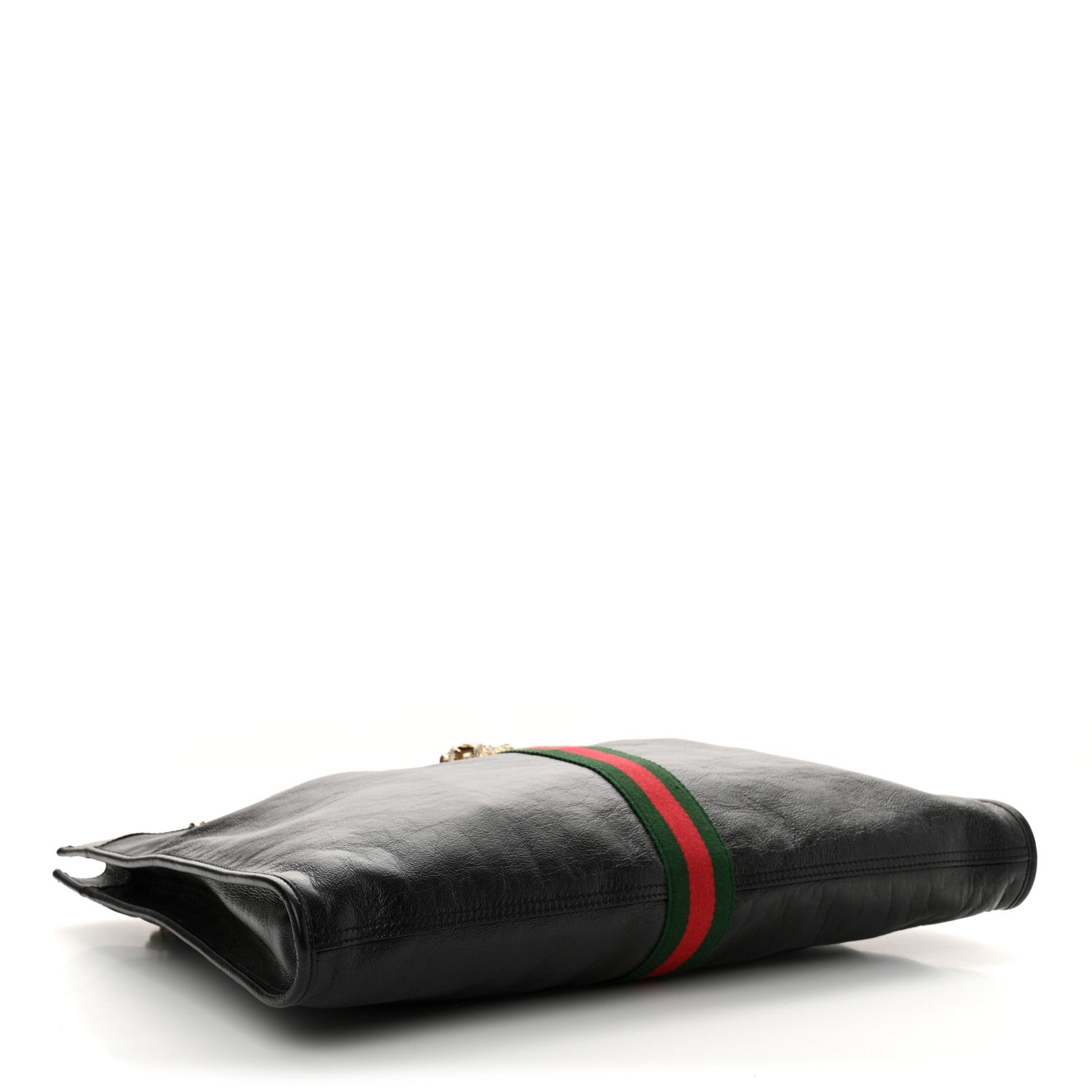 Gucci Calfskin Maxi Rajah Chain Tote Black 5 of 12