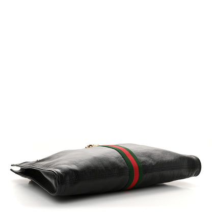 Gucci Calfskin Maxi Rajah Chain Tote Black 5 of 12