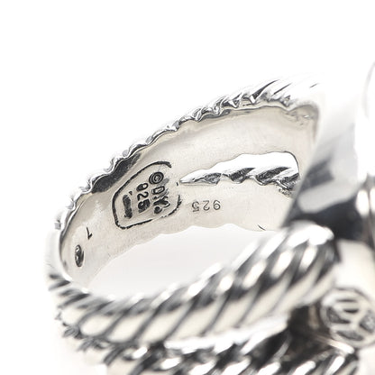 David Yurman Sterling Silver Diamond Black Onyx 14mm Albion Ring 54 7 5 of 5