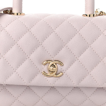 Chanel Caviar Quilted Mini Coco Handle Flap Lilas Lilac 10 of 10