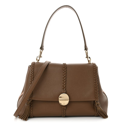 Chloe Grained Calfskin Medium Penelope Shoulder Bag Nut 1 of 12