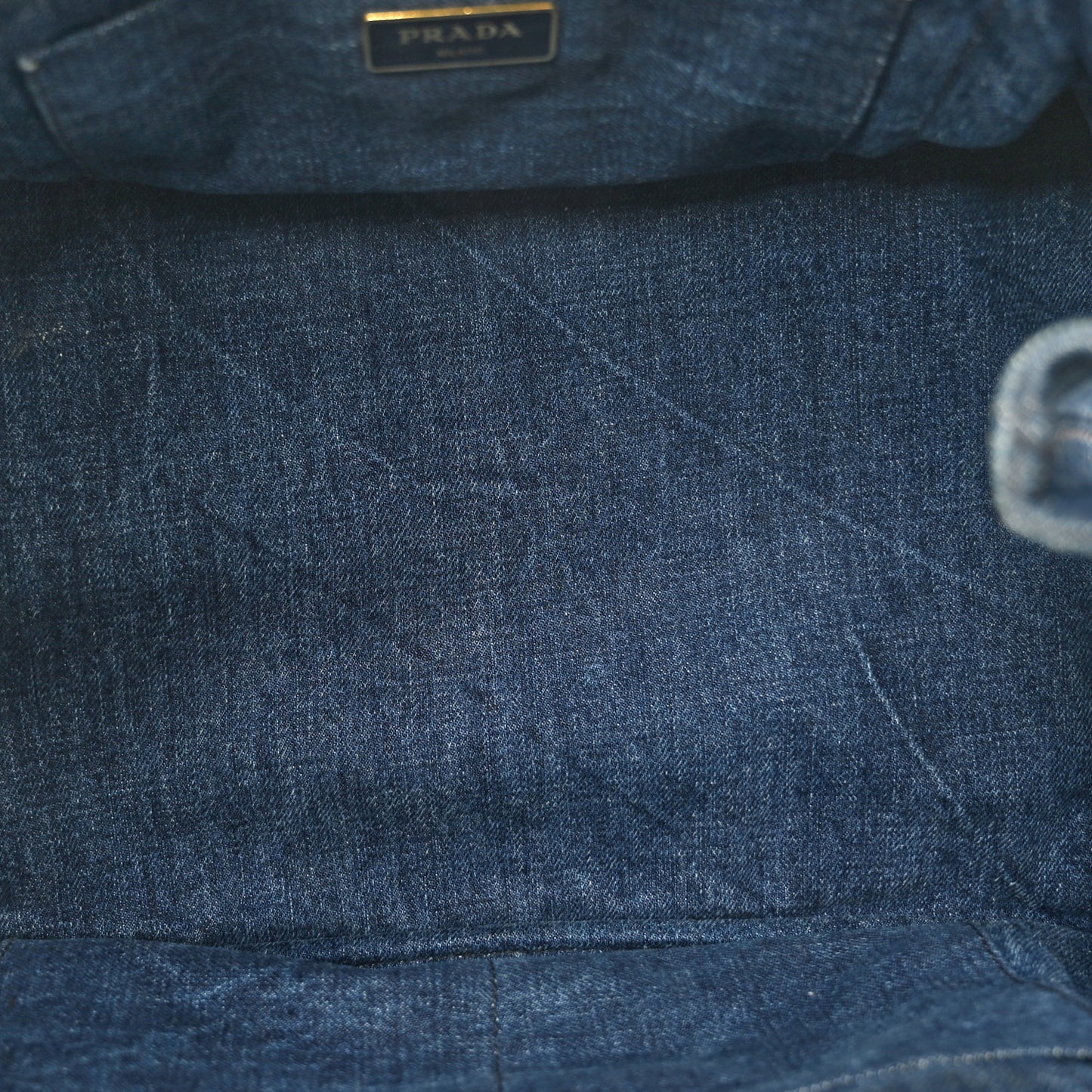 Denim Logo Tote Bleu