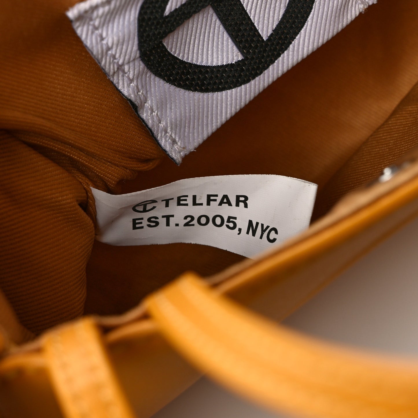 Vegan Leather Small Shopping Bag Mustard