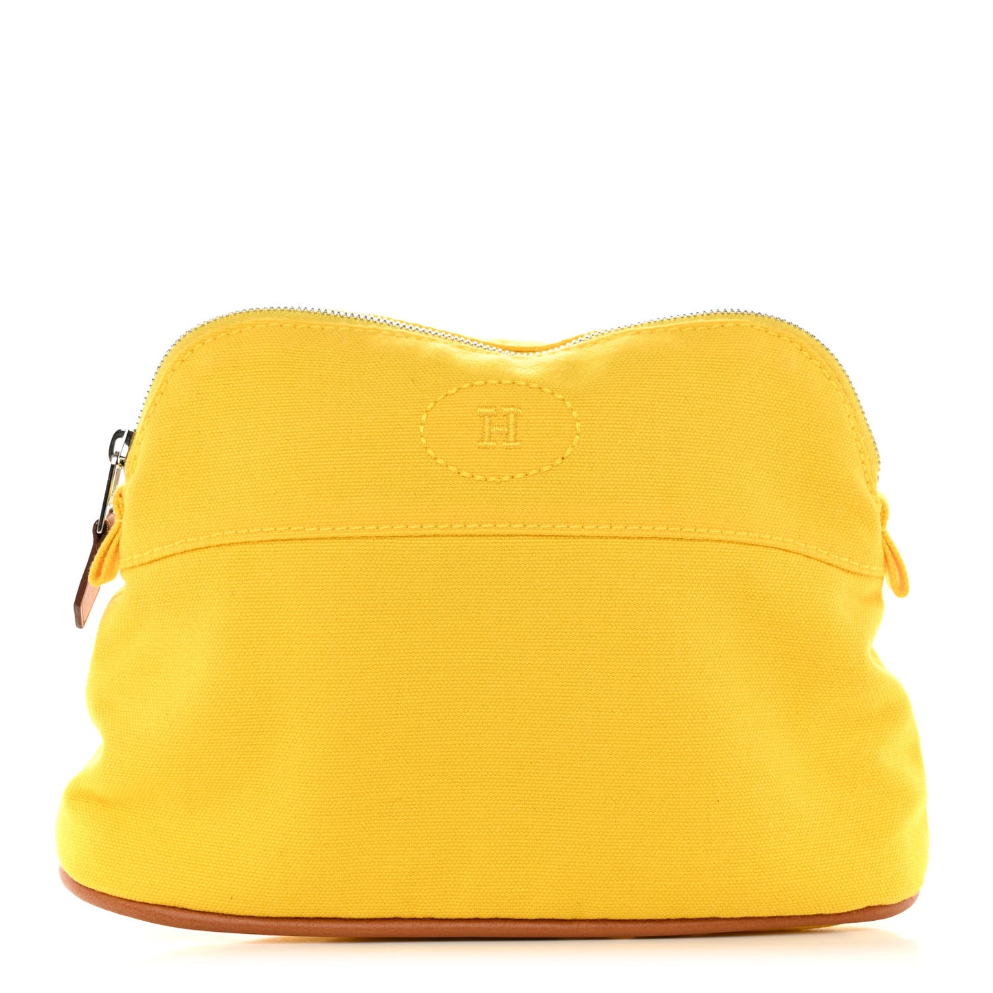 Cotton Canvas Mini Bolide Travel Cosmetic Pouch Yellow
