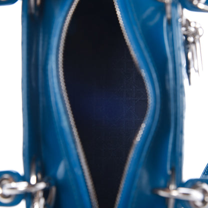 Christian Dior Patent Cannage Medium Lady Dior Blue 5 of 8