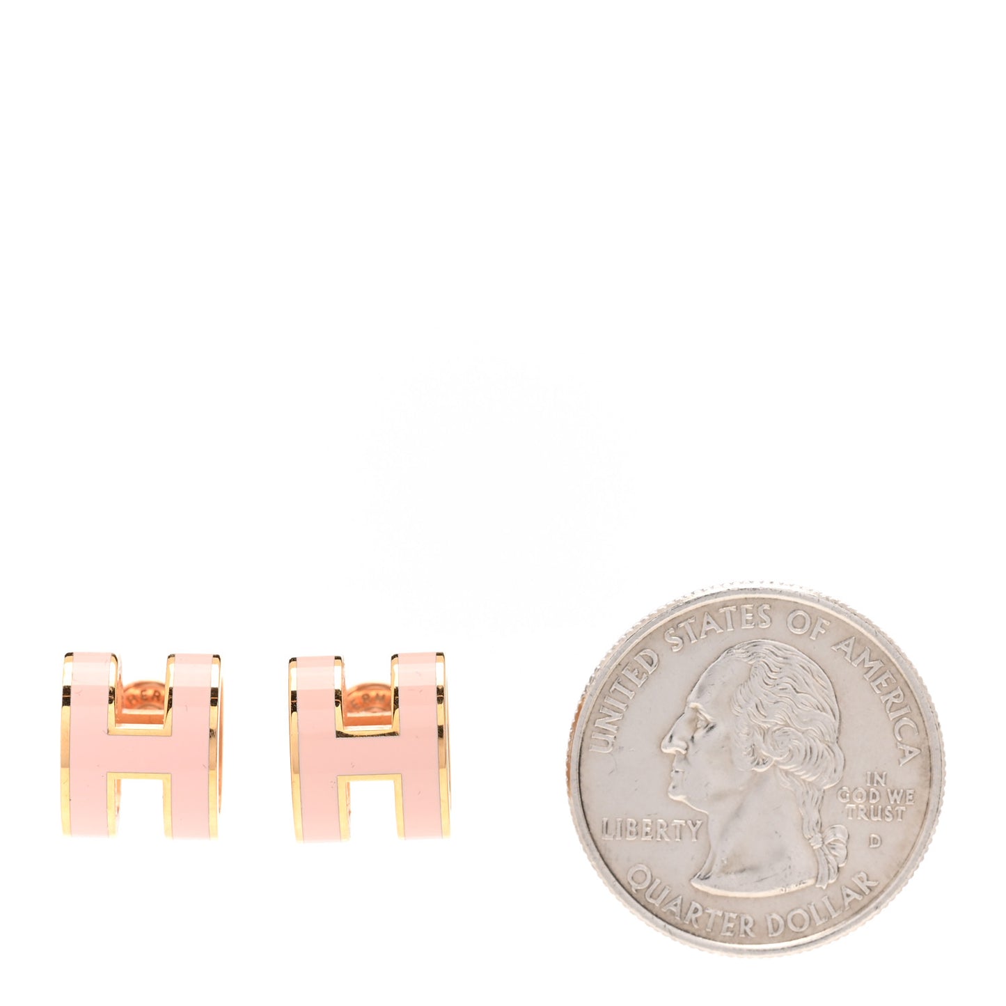 Rose Gold Lacquered Pop H Earrings Rose Dragee