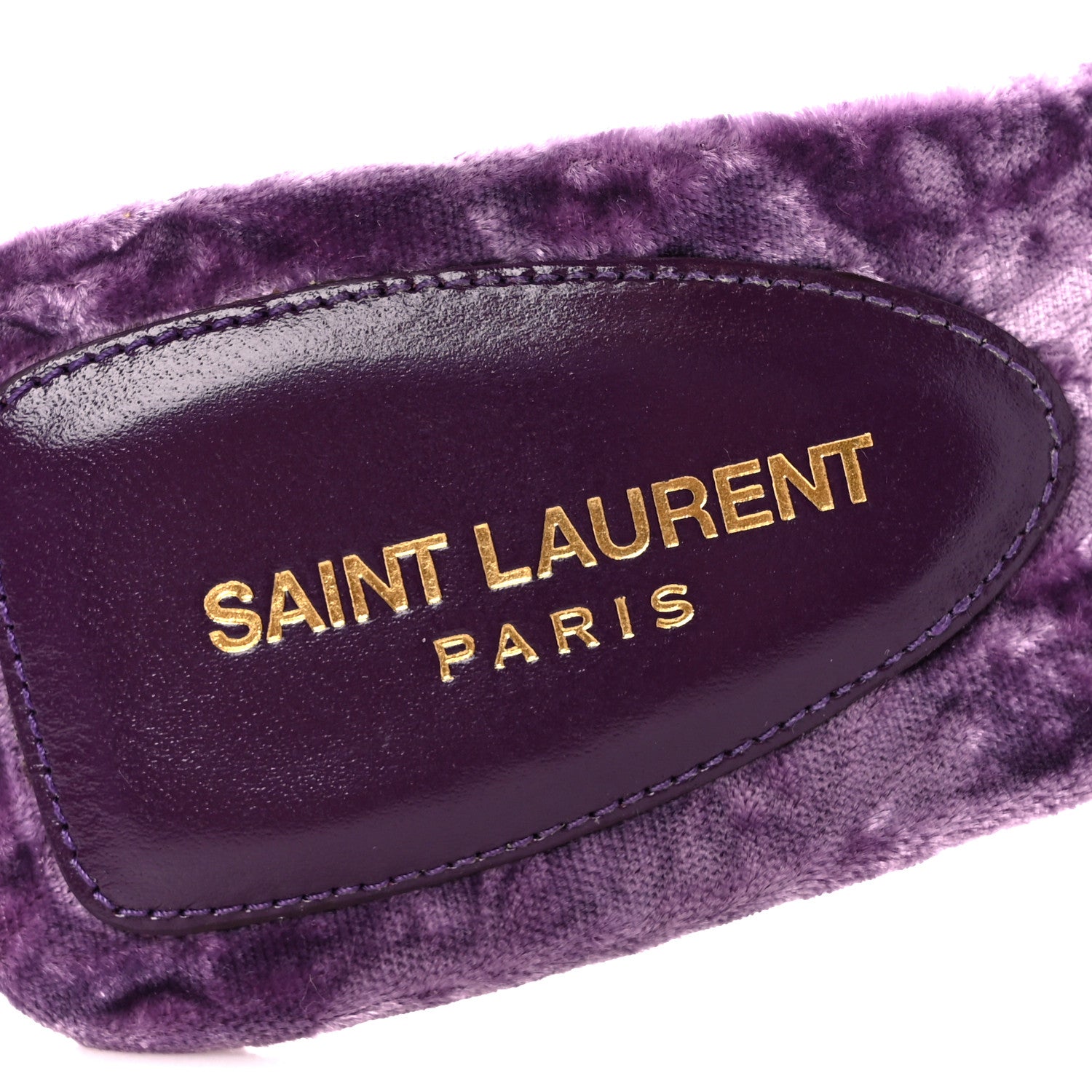 Saint Laurent Velvet Baliqua 105 Mule Sandals 39 Malva 7 of 9