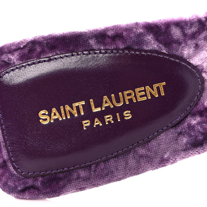 Saint Laurent Velvet Baliqua 105 Mule Sandals 39 Malva 7 of 9