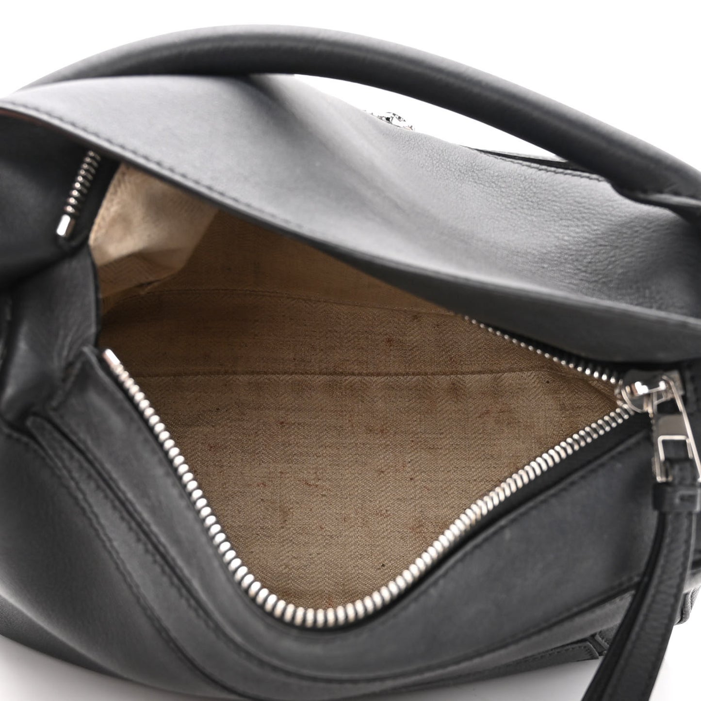 Calfskin Small Puzzle Bag Black