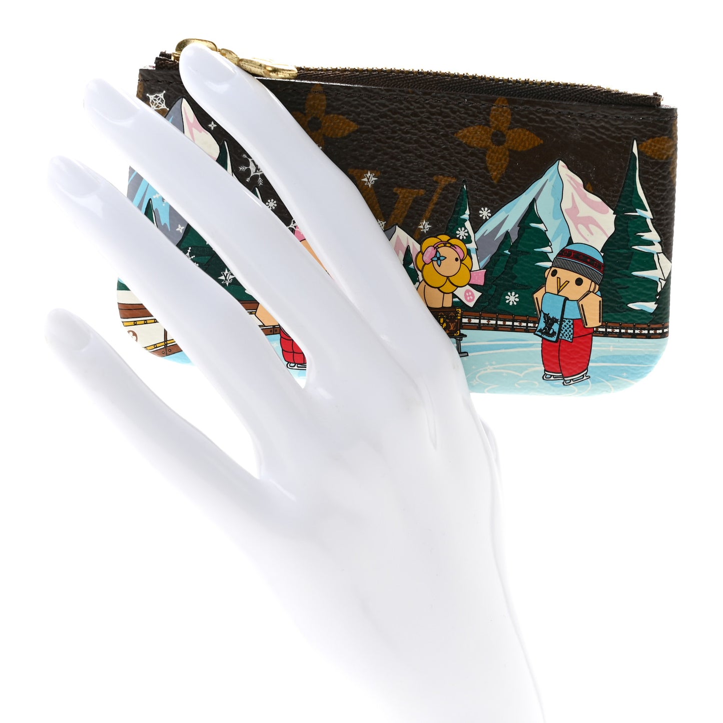 Monogram 2023 Christmas Animation Alpine Key Pouch Pink