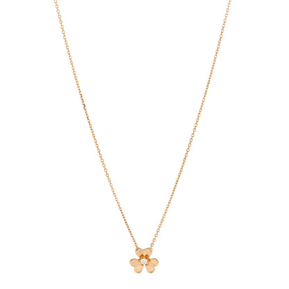 Van Cleef & Arpels 18K Yellow Gold Diamond Mini Frivole Pendant Necklace 1 of 6