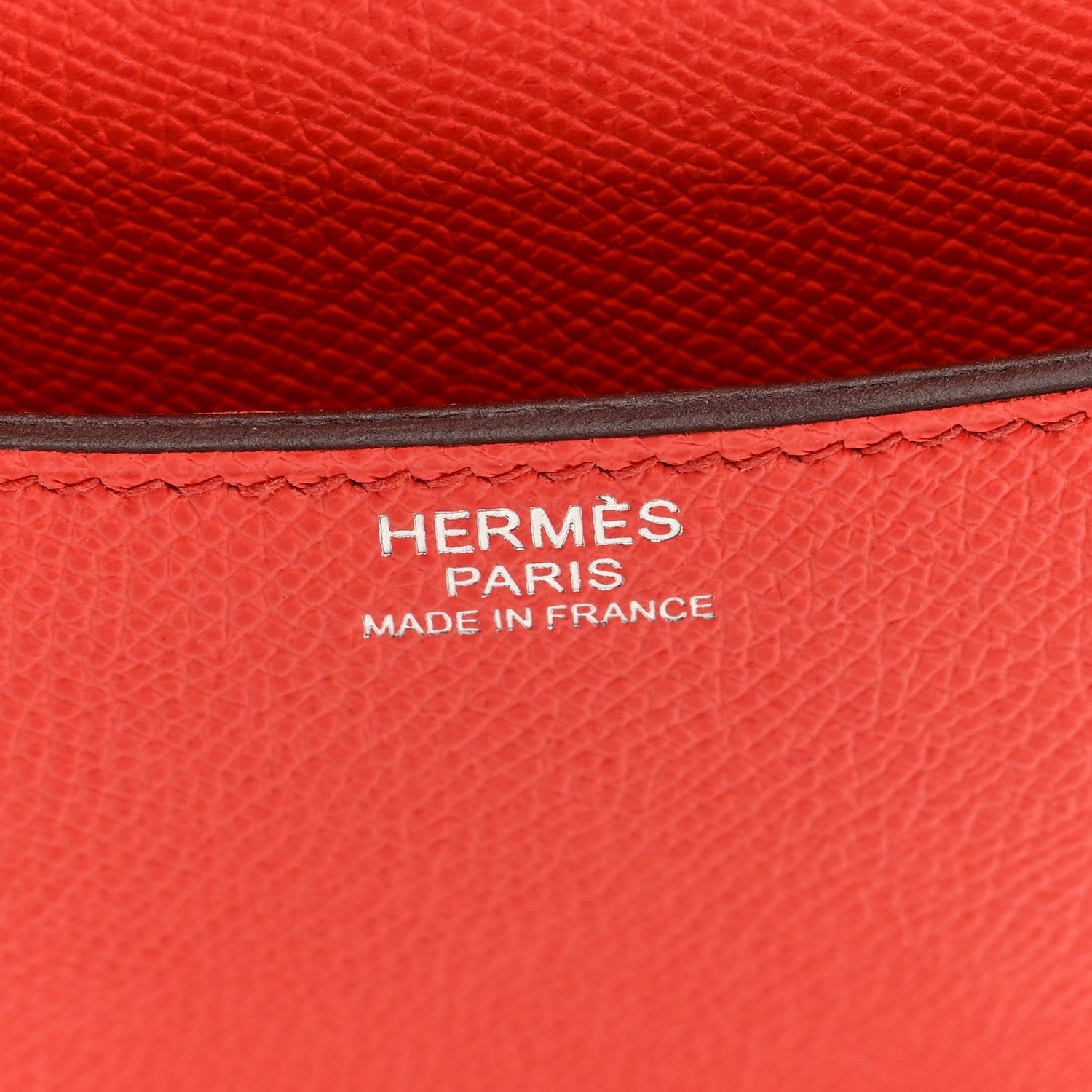 Hermes Epsom Enamel Constance 24 Rose Texas Rouge De Coeur 6 of 9