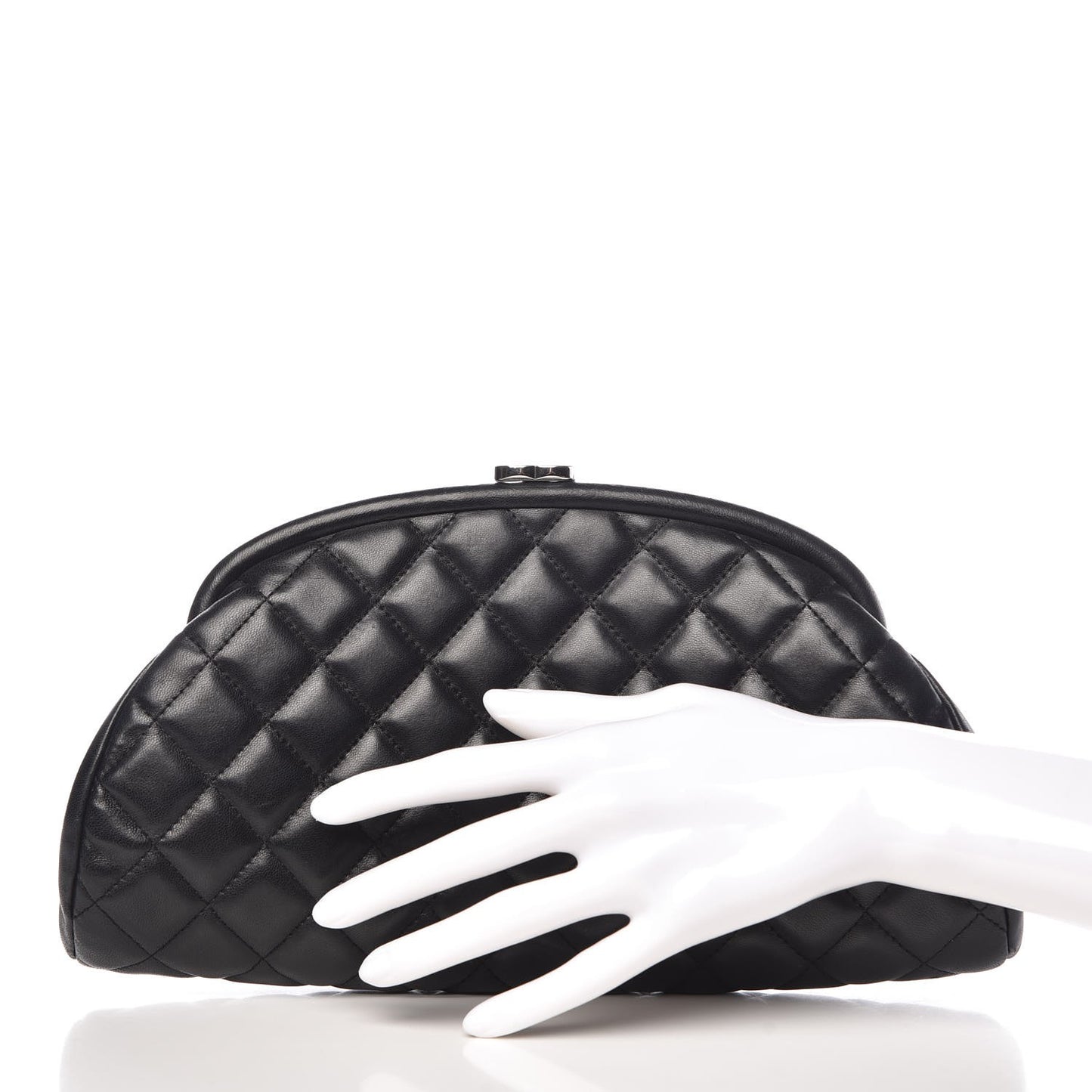 Lambskin Quilted Timeless Clutch Black