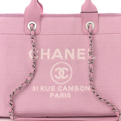Chanel Mixed Fibers Small Deauville Tote Pink 9 of 11