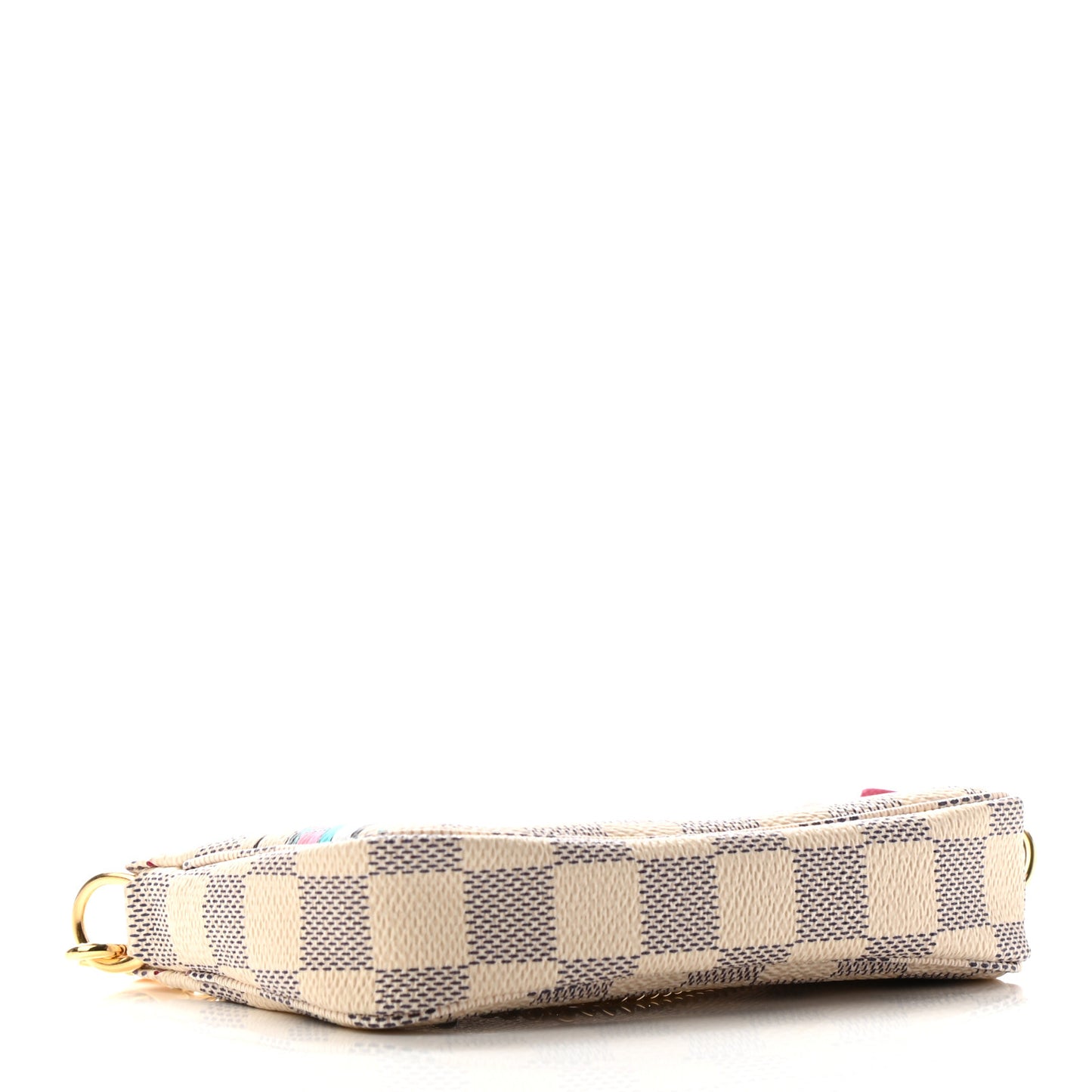 Damier Azur 2021 Christmas Animation Hollywood Mini Pochette Accessories Fuchsia