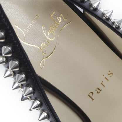 Christian Louboutin Clou Noeud 150 Studded Slingback Pumps 37 Black 5 of 7