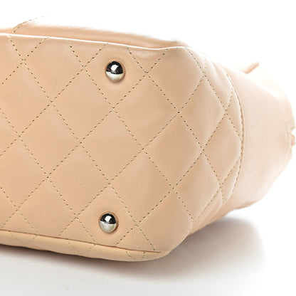 Chanel Calfskin Quilted Cambon Quilted Large Bowler Beige 10 of 14