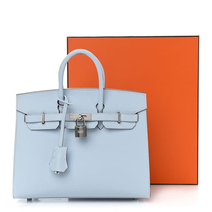 Hermes Epsom Birkin Sellier 25 Bleu Brume 11 of 11