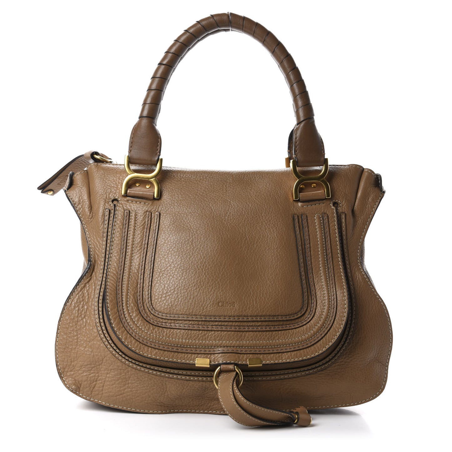 Calfskin Medium Marcie Satchel Nut